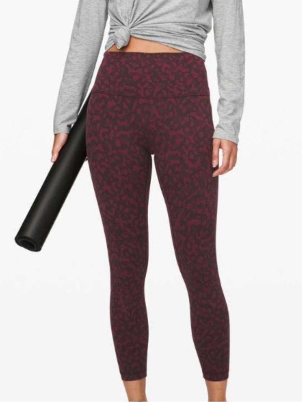 Lululemon Maroon Leopard Align Leggings